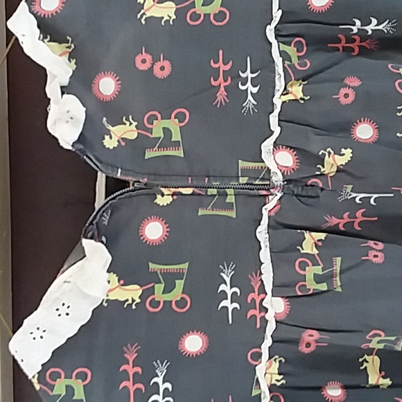 Vintage amish dress handmade buggy/carriage print - Picture 2 of 7